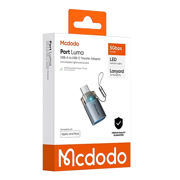 MCDODO Port Luma USB-A RO USB-C Adapter [OT-7400]