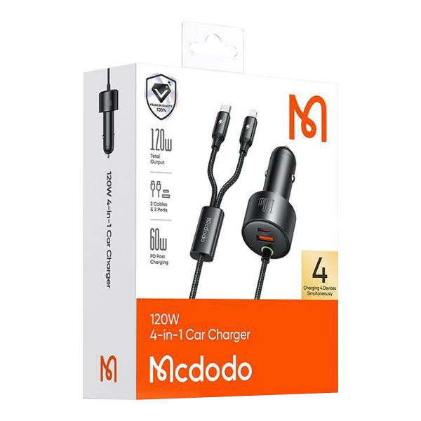 MCDODO 120W 4-IN-1 Car Charger [CC-0370]