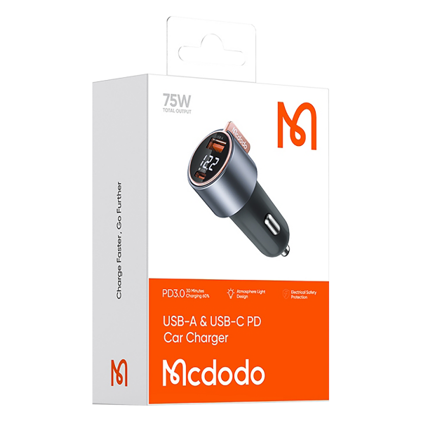 MCDODO 75W USB-A&USB-C PD Car Charger [CC-3690]