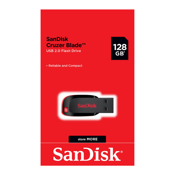 Sandisk Cruzer Blade USB 2.0 Flash Drive [128GB]